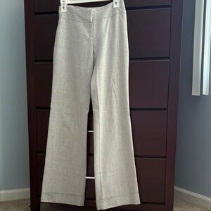 White House Black Market Light Gray Wide Leg Pants